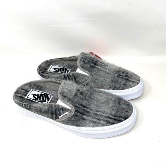 Vans Classic Slip On M Gray Women's Size Casual White Canvas Wool VN0A4P3U8O9 - Picture 4 of 10